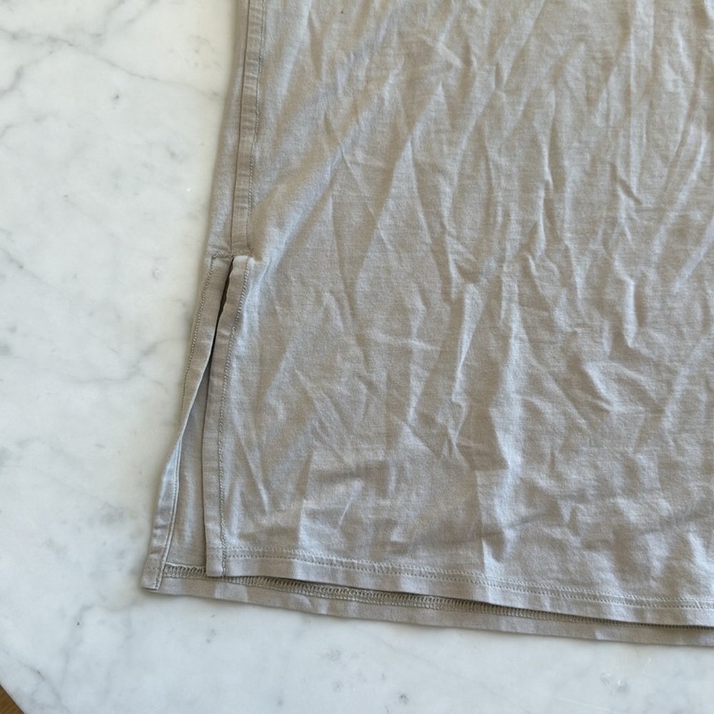 Lululemon Athletica Beige Short Sleeve Tee Medium Soft Casual Basic - Picture 3 of 4